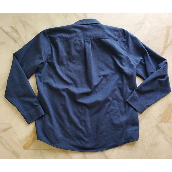 Eddie Bauer Men's Size XL Navy Blue Thick Button Up Shirt Button Pockets - Picture 2 of 7